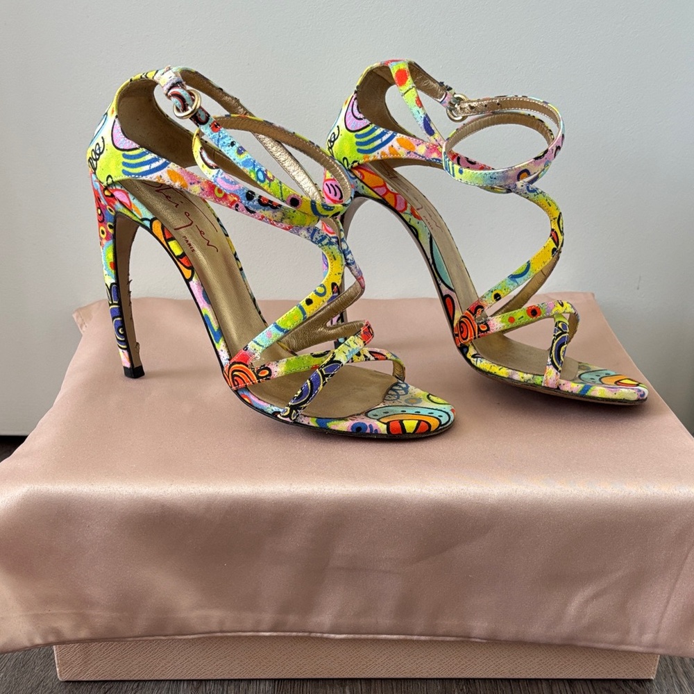 Colorful Strappy Women's Heels